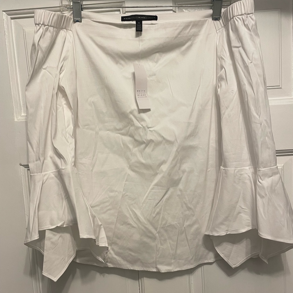 White House black market white off the shoulder blouse new with tags size small